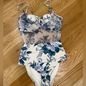 Zimmermann Blue Floral Chemise